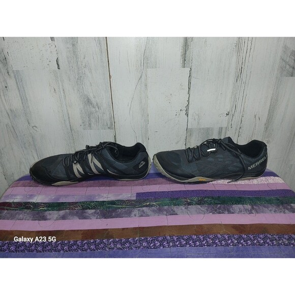 MERRELL Trail Glove 4 Black Gray Women's Barefoot Running Shoe Sz 11 US J09664 - Picture 7 of 14